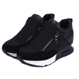 2018 Running Hiking Thick Bottom Platform Wedges Shoes Woman sports Sneakers Spring Autumn Fashion Ladies black students shoes