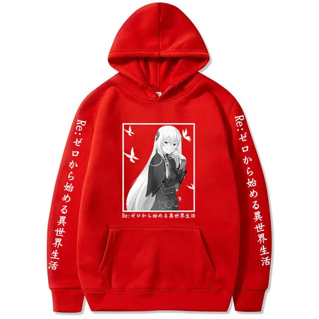 Anime Re:zero Starting Life In Another World Hoodie Harajuku Printed Street Hoodie