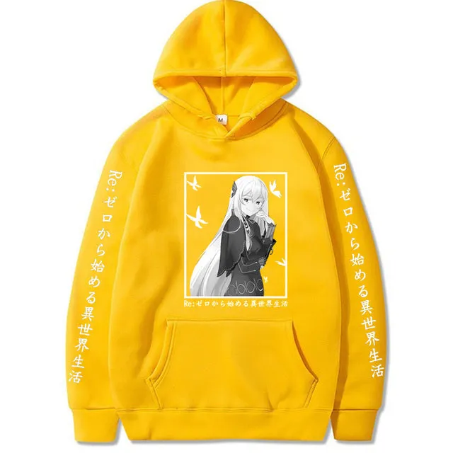 Anime Re:zero Starting Life In Another World Hoodie Harajuku Printed Street Hoodie