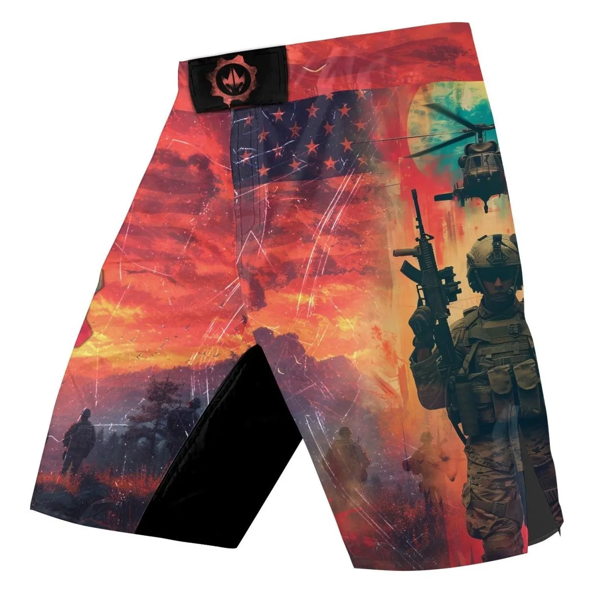 Army American Flag Shorts