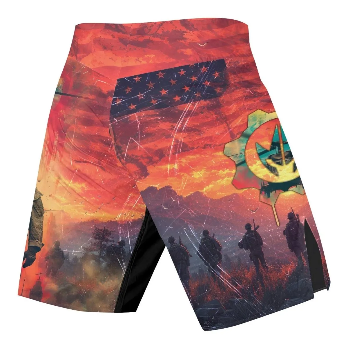 Army American Flag Shorts