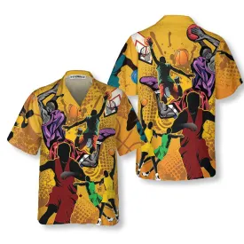 Basketball Players Hawaiian Shirt, Button Up Basketball Shirt For Men & Women, Cool Basketball Gift