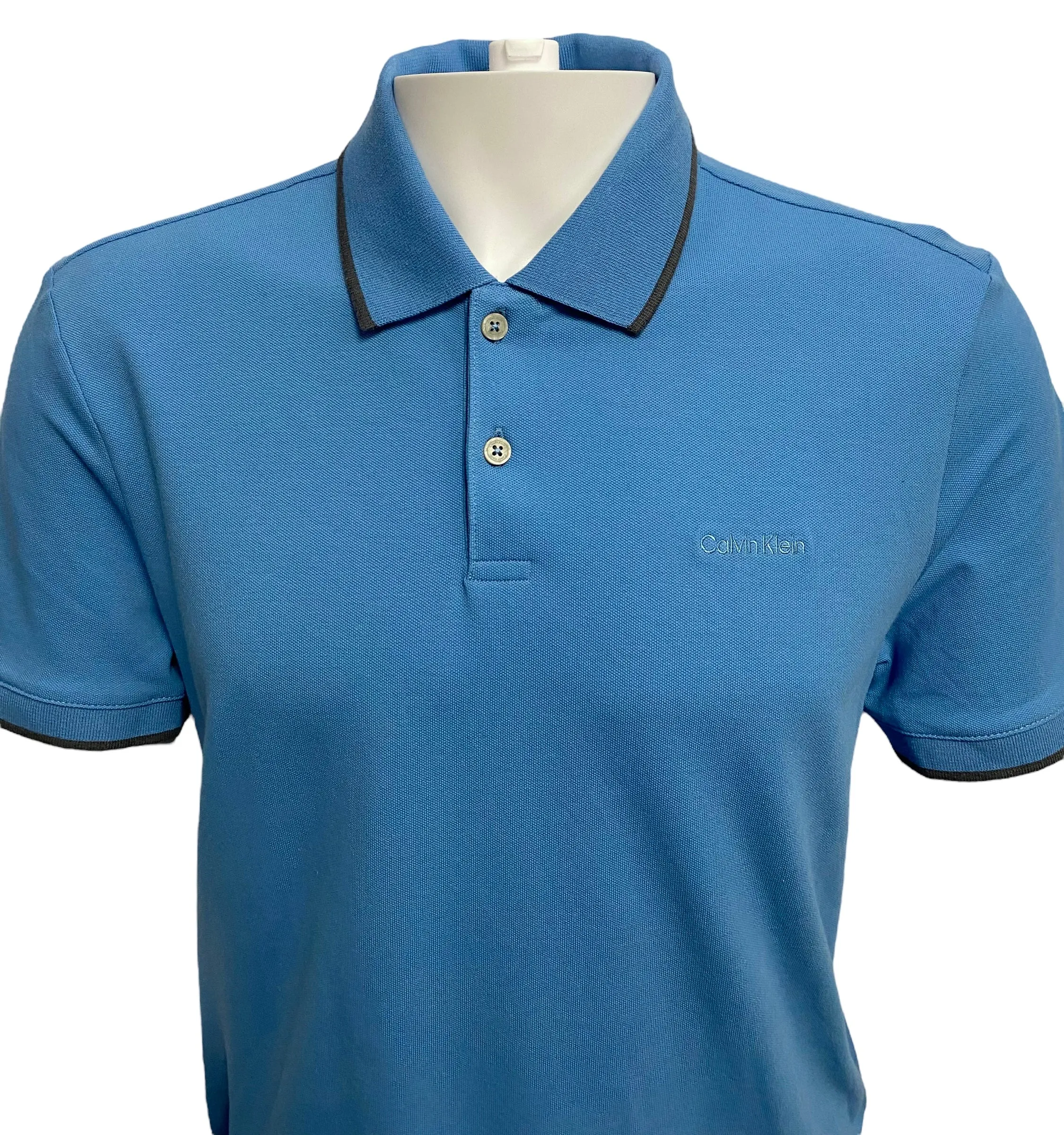 Calvin Klein Mens Stretch Pique Polo Shirt - [40FC261]