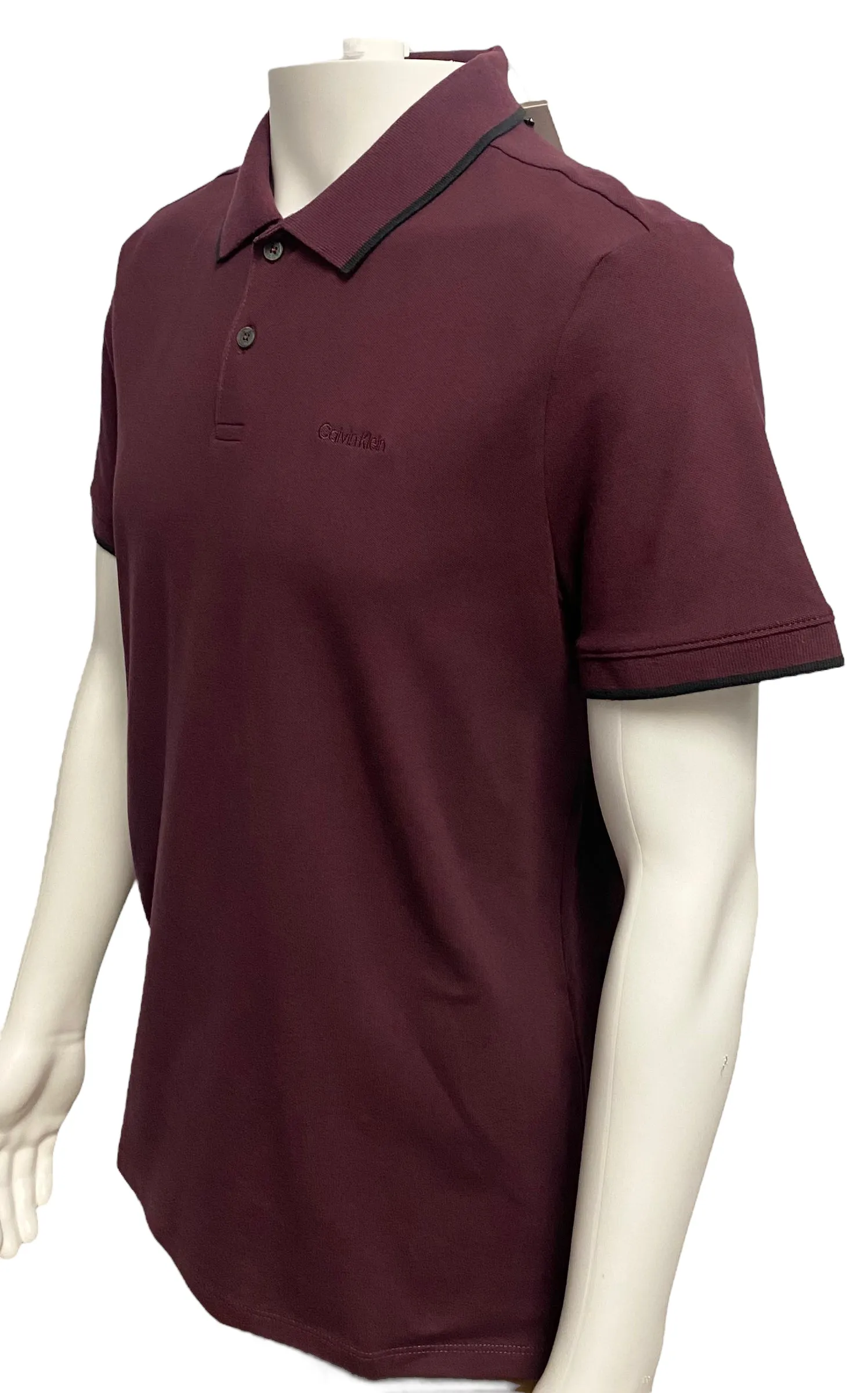 Calvin Klein Mens Stretch Pique Polo Shirt - [40FC261]