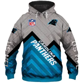 Carolina Panthers NFL Rugby Team Sports Printed Pullover Hoodie