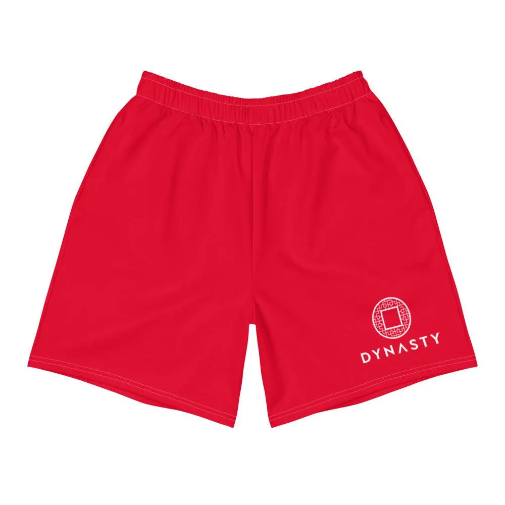 Dynasty Emblem Active Training Workout Shorts (Red)
