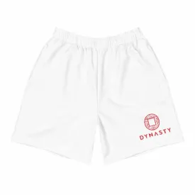 Dynasty Emblem Active Training Workout Shorts (White)