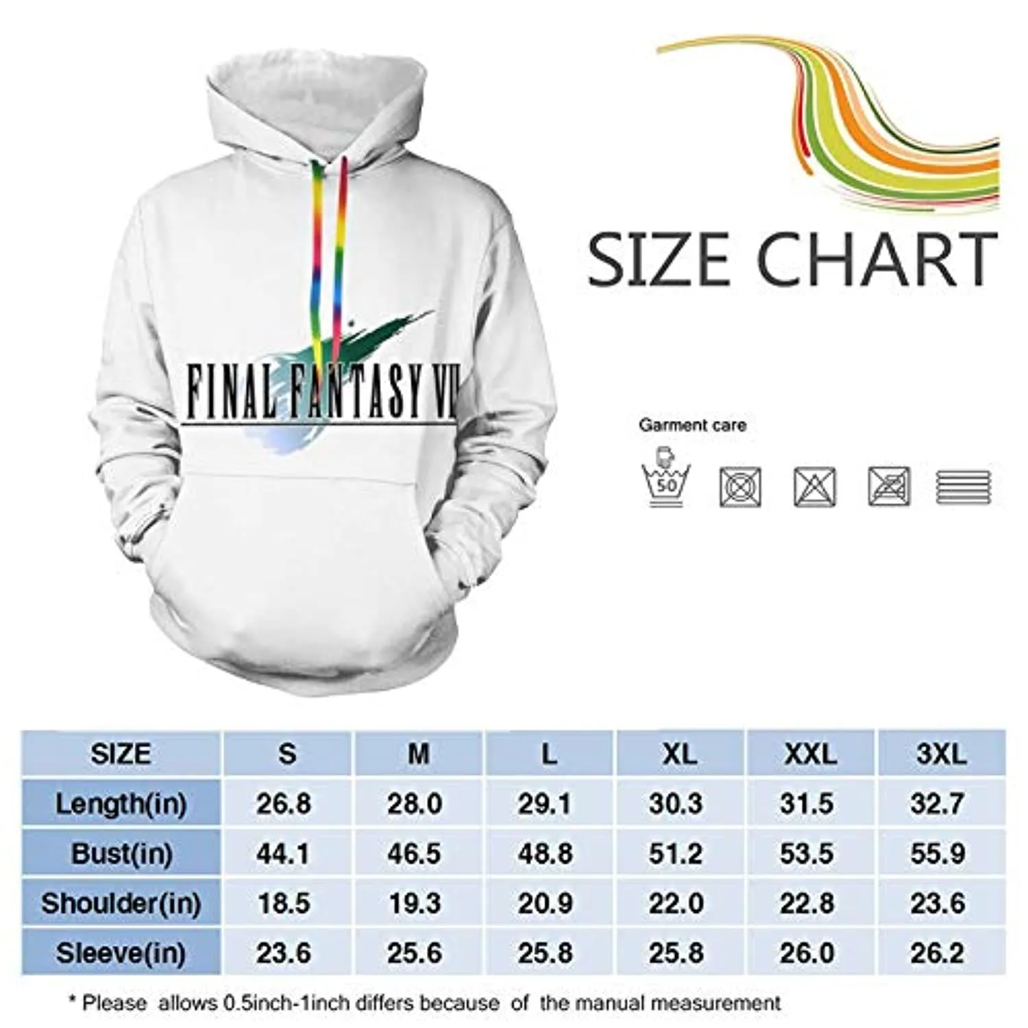 Final Fantasy Hoodie - 3D Print Long Sleeve Hooded Jumper