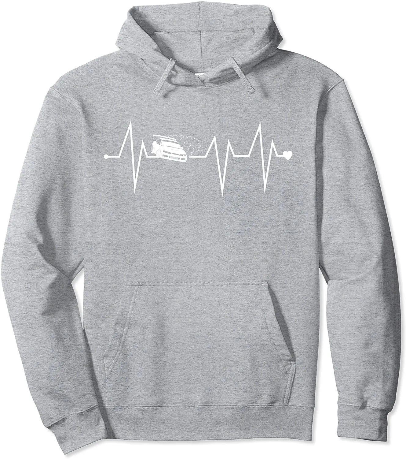 Funny Drifting JDM Drifter Heartbeat Heart Pulse Rate EKG Pullover Hoodie