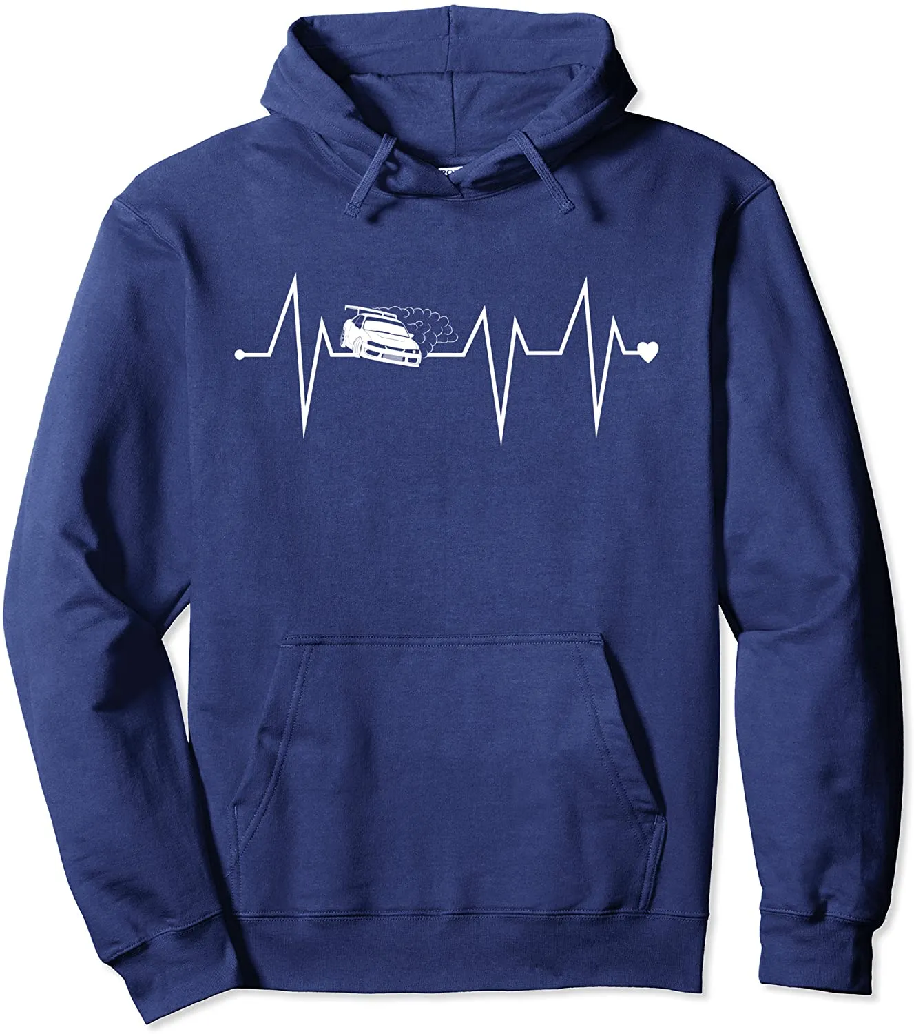 Funny Drifting JDM Drifter Heartbeat Heart Pulse Rate EKG Pullover Hoodie