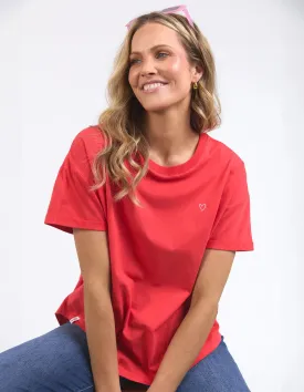 Halli Short Sleeve Tee- Bittersweet Red