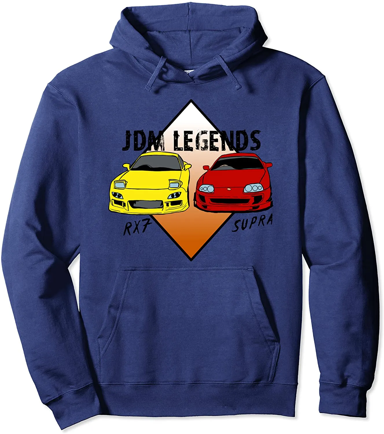JDM Legends Classic Cars Rx7 and Supra Turbo Sports Drift Pullover Hoodie