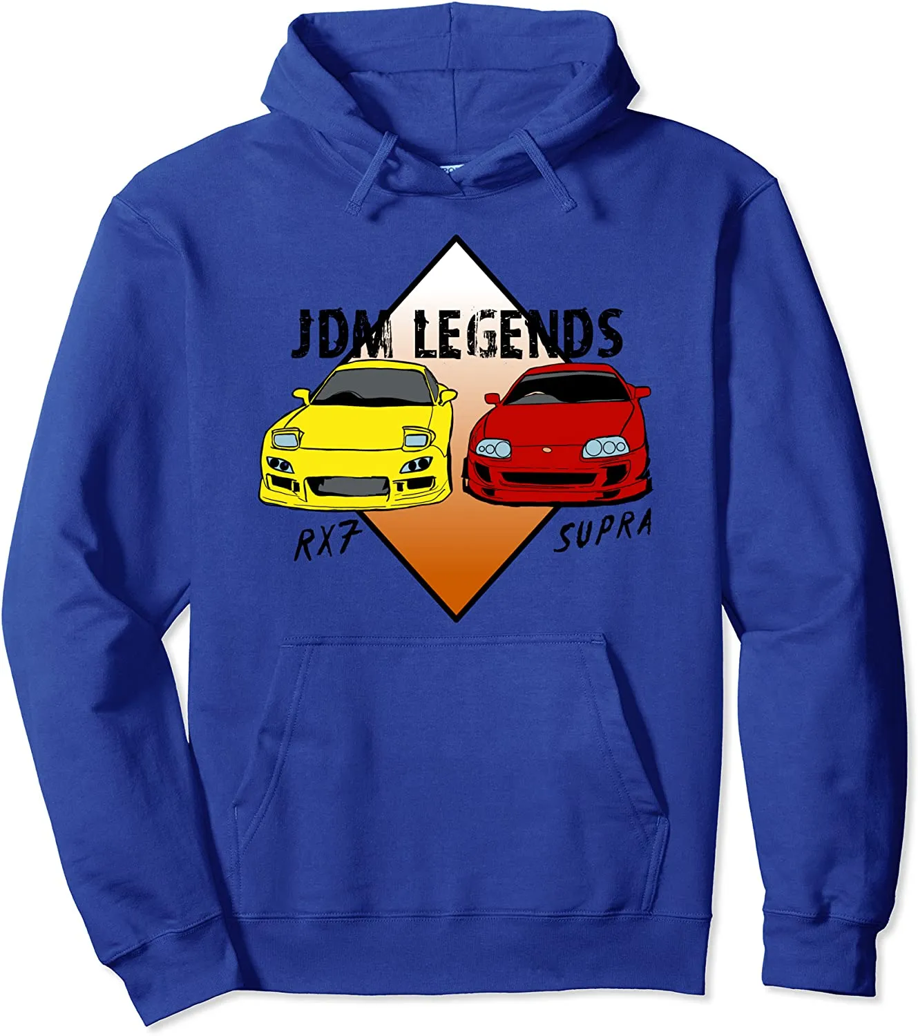 JDM Legends Classic Cars Rx7 and Supra Turbo Sports Drift Pullover Hoodie