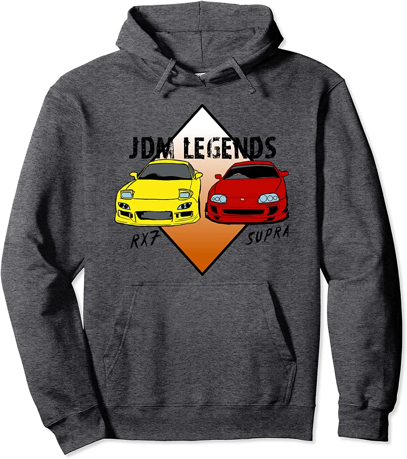 JDM Legends Classic Cars Rx7 and Supra Turbo Sports Drift Pullover Hoodie