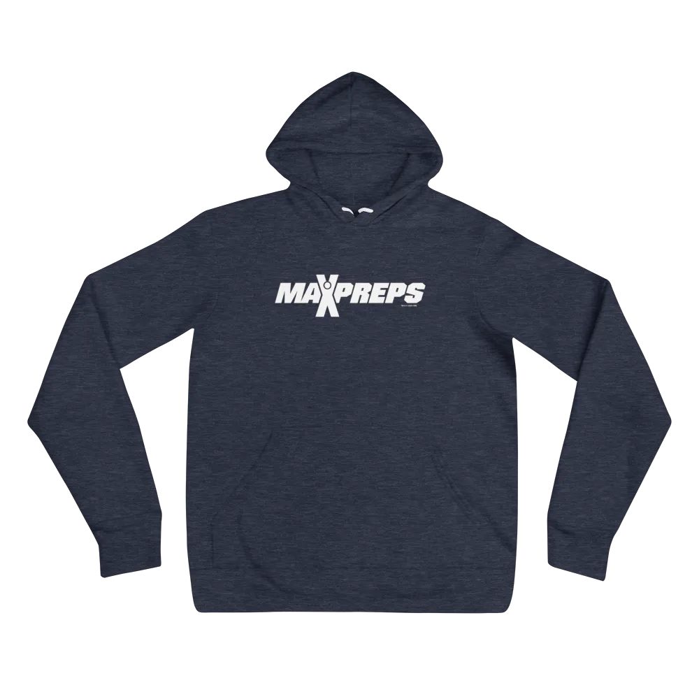 MaxPreps Logo White Adult Fleece Hooded Sweatshirt