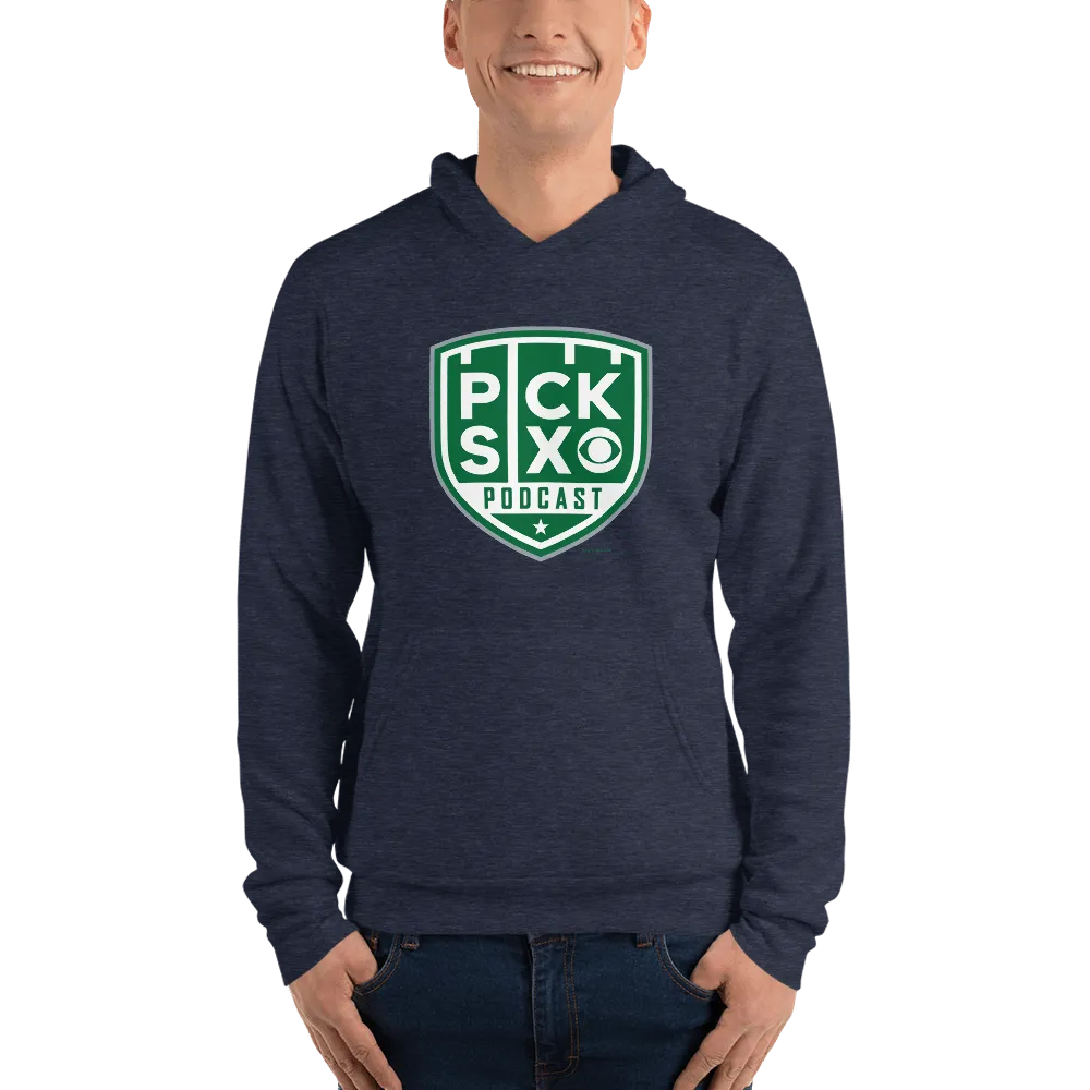 Pick Six Podcast Logo Adult Fleece Hooded Sweatshirt
