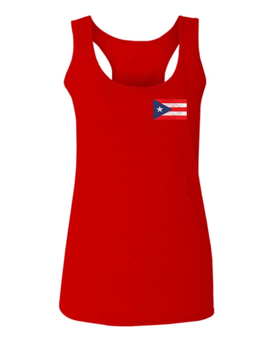 Puerto Rico Flag Boricua Rican Nuyorican Front and Back  women's Tank Top sleeveless Racerback