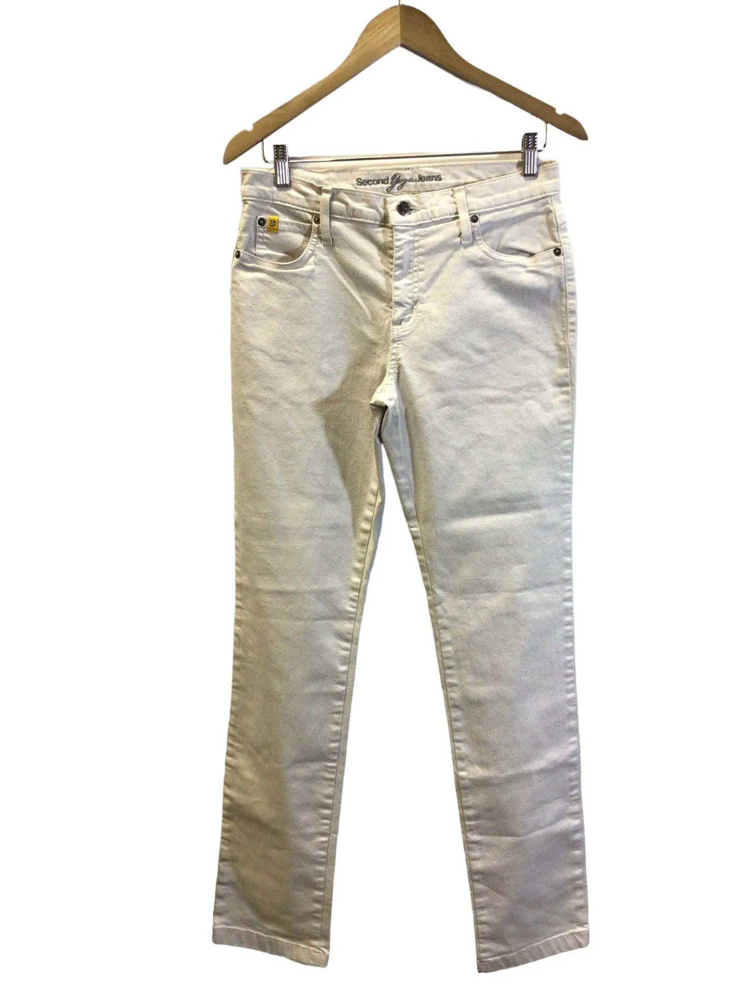 SECOND YOGA JEANS Women Straight-Legged Jeans Regular fit in White - 30