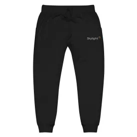Skylight unisex fleece sweatpants - White embroidery