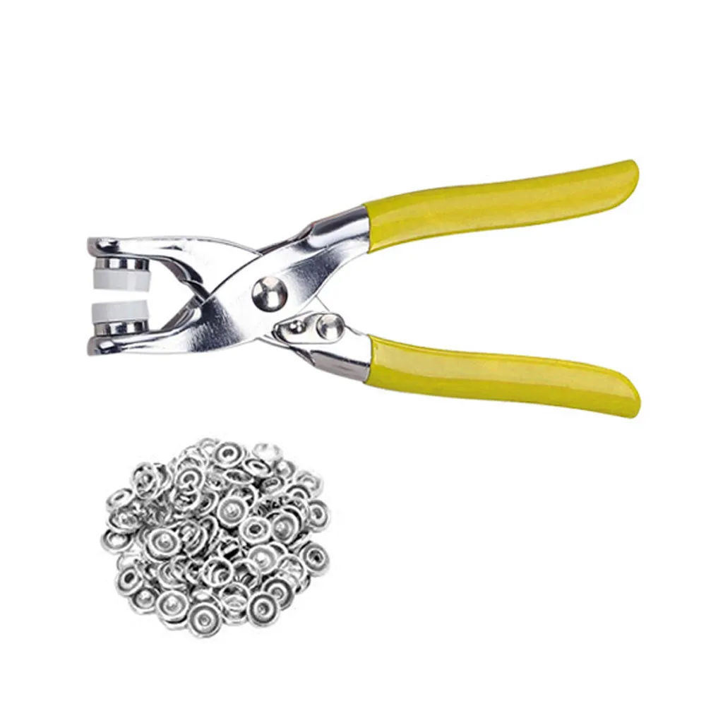Snap Fastener Pliers Tool Kit 108 Snaps Pieces 27 Sets Easy Press Button Crafts