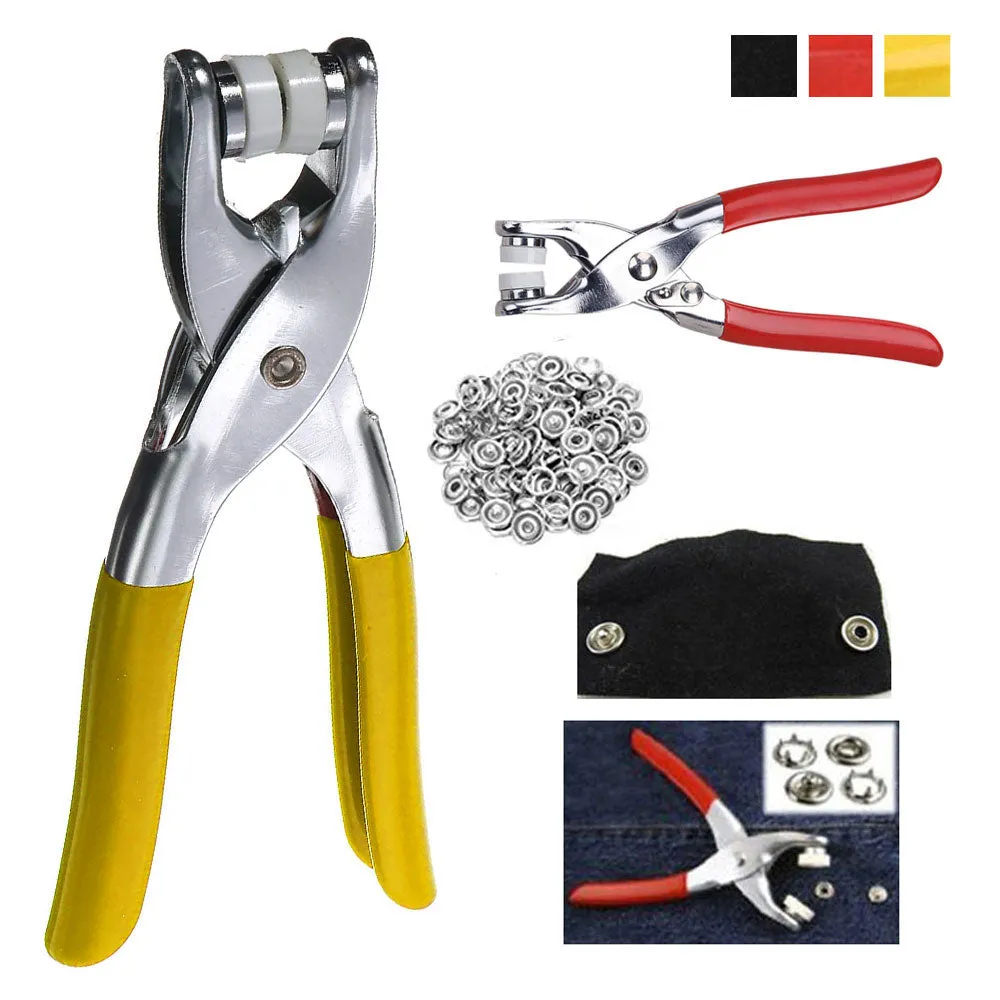 Snap Fastener Pliers Tool Kit 108 Snaps Pieces 27 Sets Easy Press Button Crafts