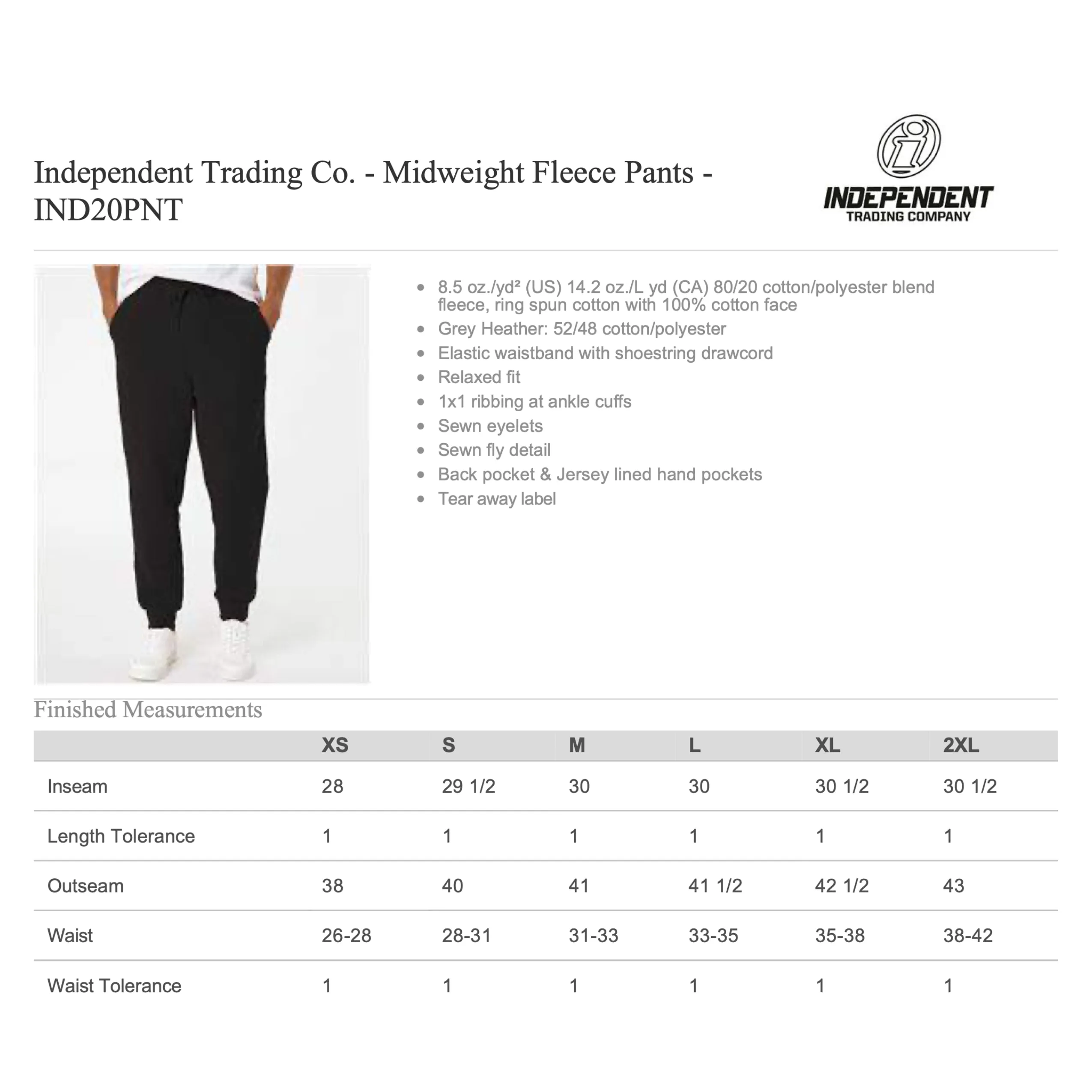 The Red Chord "Classic Logo" Black Joggers
